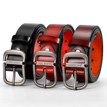 Load image into Gallery viewer, Real Leather Message Men's Belt