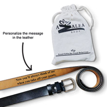 Load image into Gallery viewer, Real Leather Message Men's Belt
