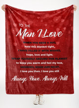 Load image into Gallery viewer, To the Man I Love - Premium Blanket RD