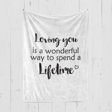 Load image into Gallery viewer, Loving you Premium Fleece Blanket