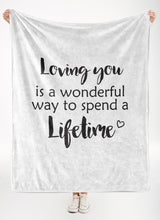 Load image into Gallery viewer, Loving you Premium Fleece Blanket