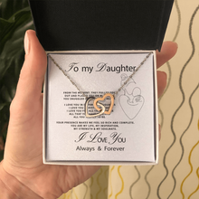 Load image into Gallery viewer, SO - TO MY DAUGHTER - Interlocked Two hearts