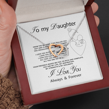 Load image into Gallery viewer, SO - TO MY DAUGHTER - Interlocked Two hearts