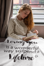 Load image into Gallery viewer, Loving you Premium Fleece Blanket