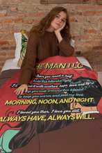 Load image into Gallery viewer, Retro To My Man - Fleece Blanket