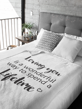 Load image into Gallery viewer, Loving you Premium Fleece Blanket