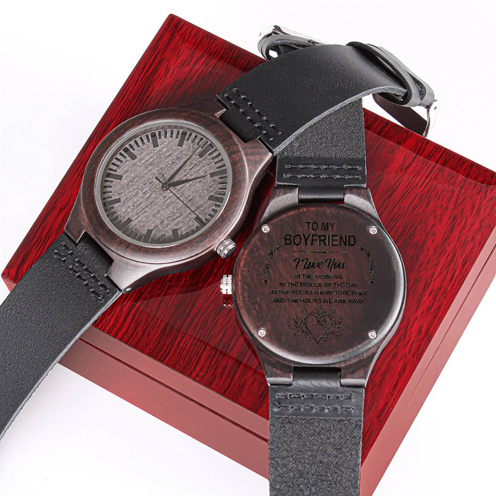 To My Boyfriend Wooden Watch - W02