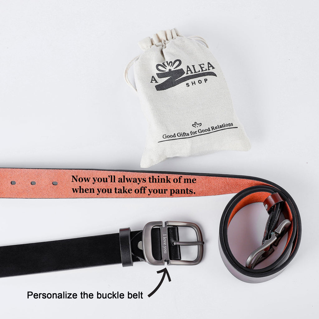 Real Leather Message Men's Belt