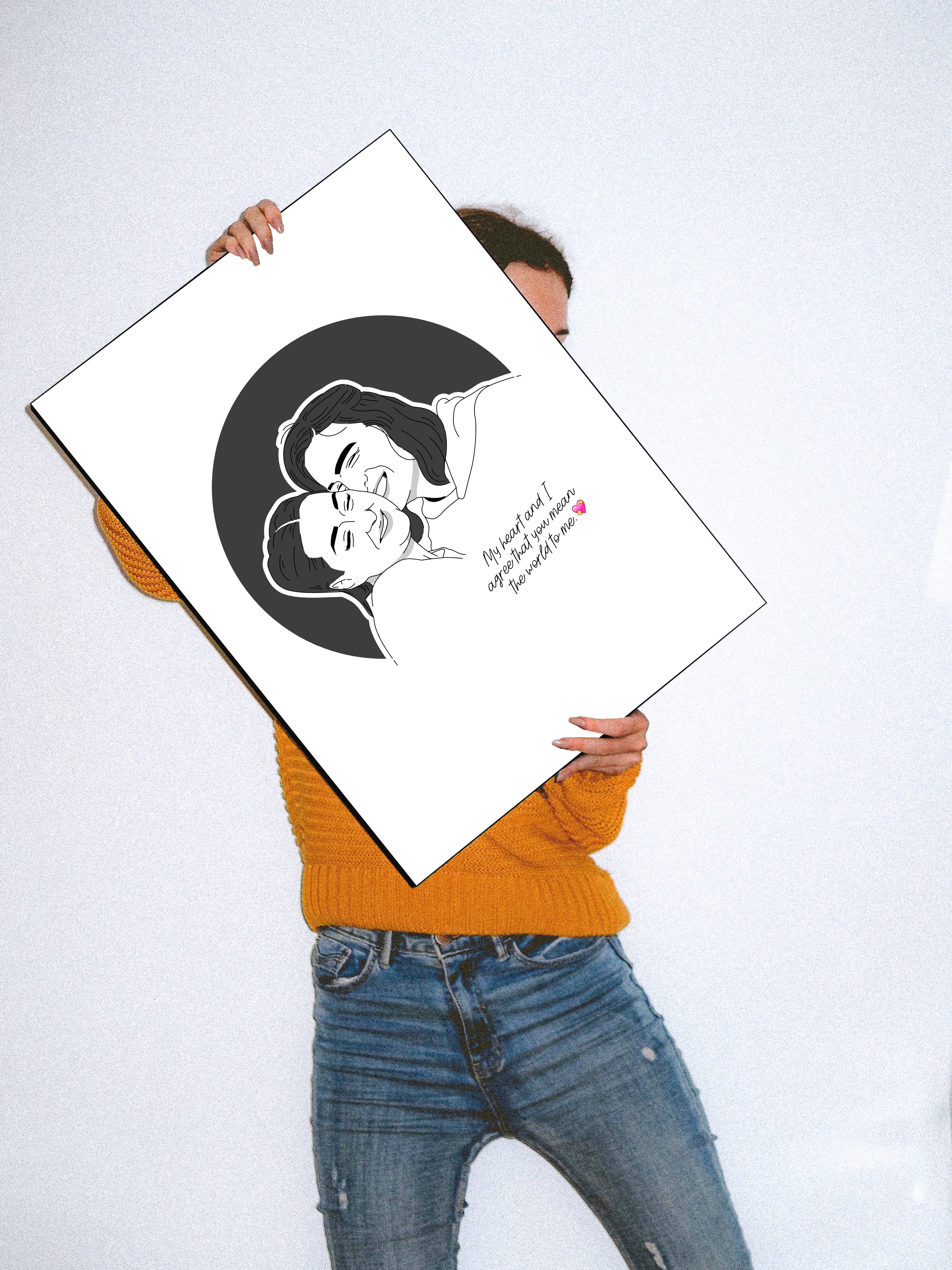Personalised Vexel Portrait Art - Canvas Wraps