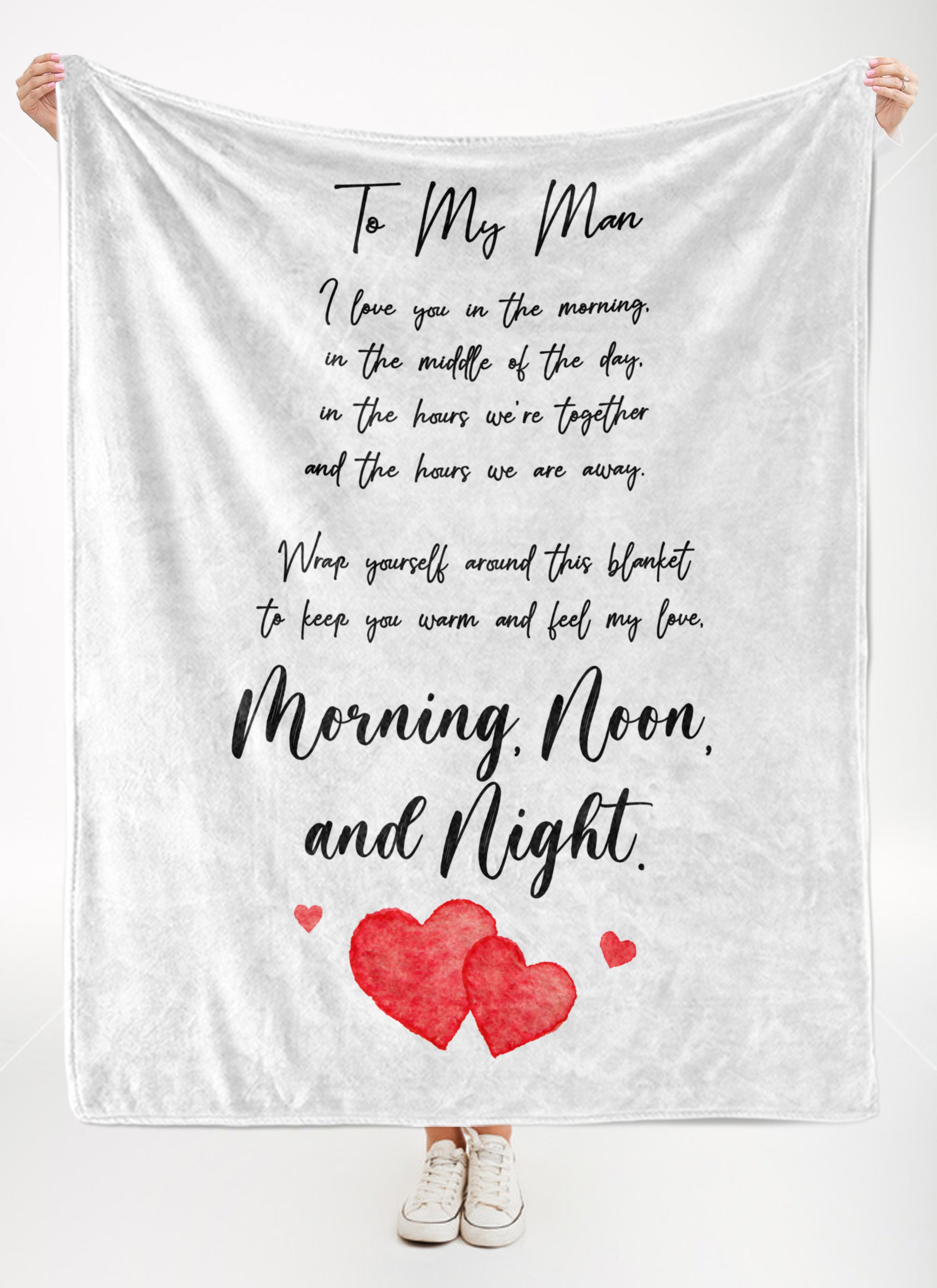 To My Man (white) -  Premium Blanket