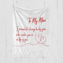 Load image into Gallery viewer, To My Man (Plain White Design) - Premium Blanket
