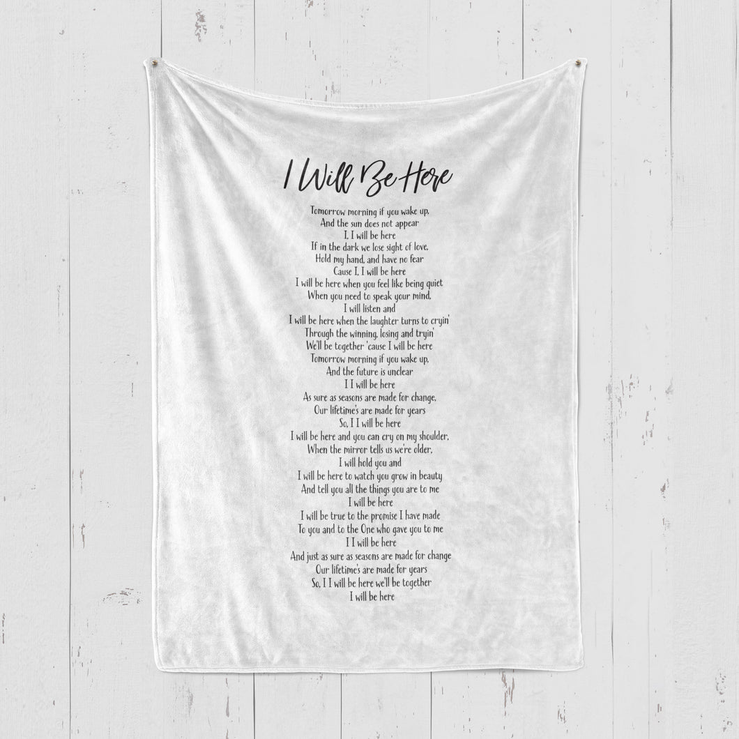 I Will Be Here Premium Fleece Blanket