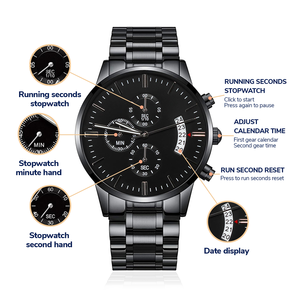 M1 Black Chronograph Watch
