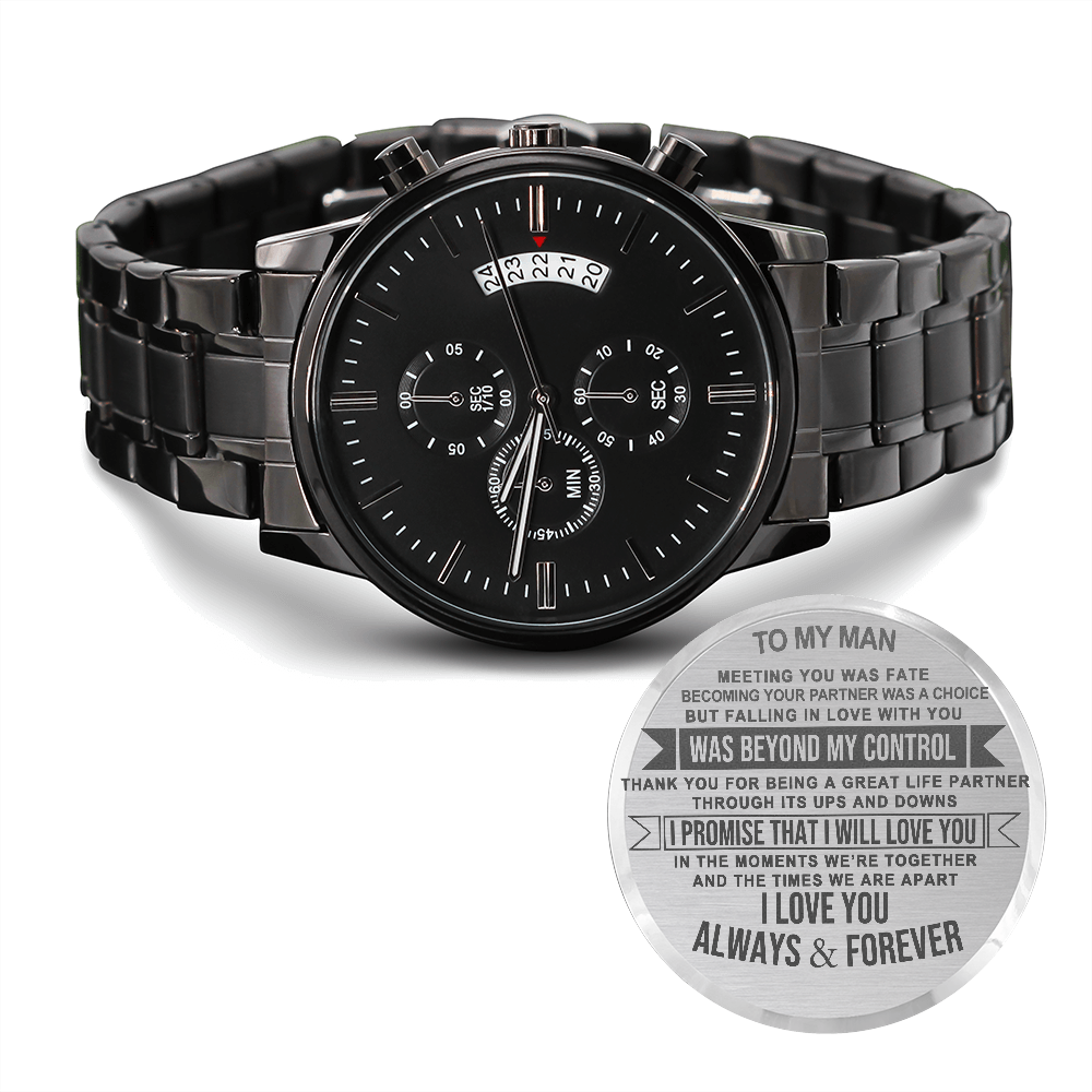M1 Black Chronograph Watch