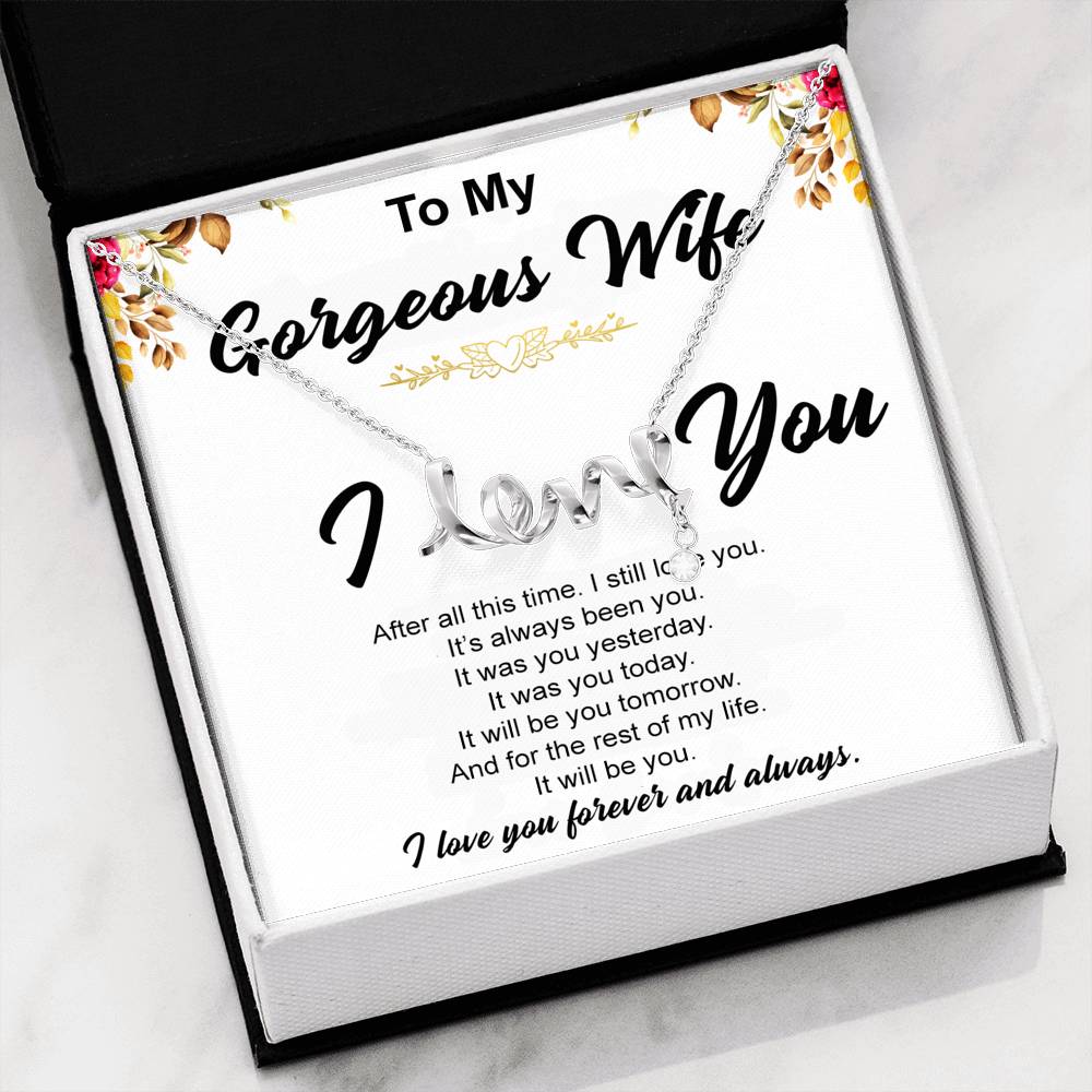 NK- I Love You Necklace Wife