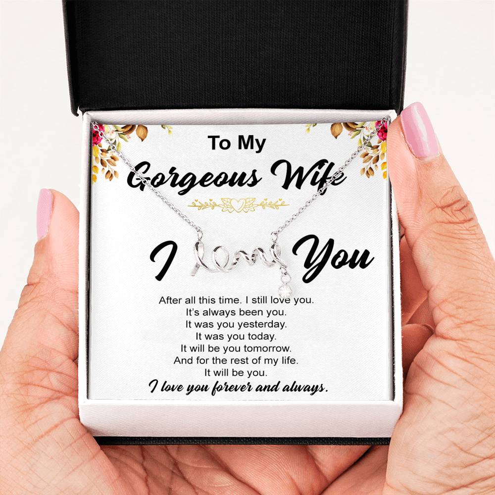 NK- I Love You Necklace Wife