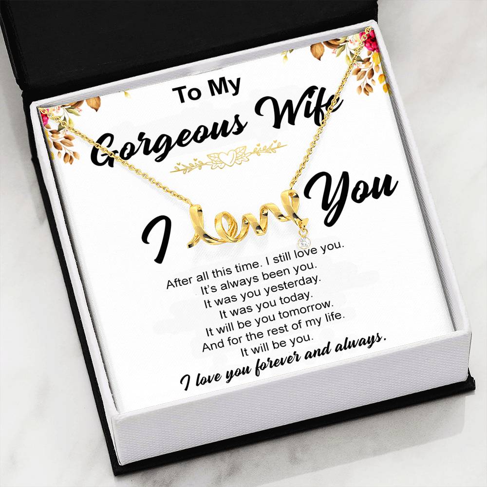 NK- I Love You Necklace Wife