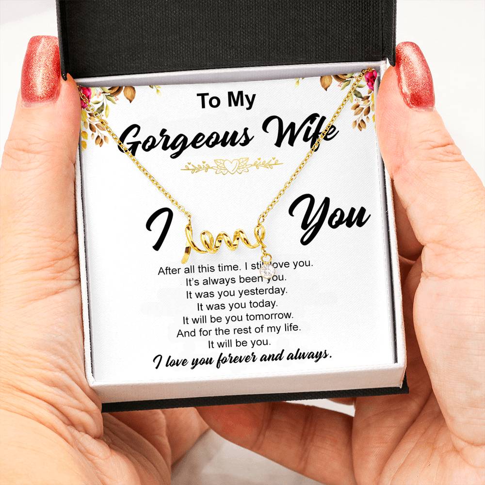 NK- I Love You Necklace Wife