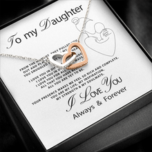 Load image into Gallery viewer, SO - TO MY DAUGHTER - Interlocked Two hearts
