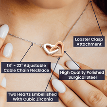 Load image into Gallery viewer, SO2 - Two Hearts Mom Necklace
