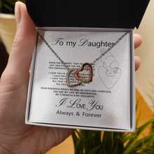 Load image into Gallery viewer, SO - TO MY DAUGHTER - Interlocked Two hearts

