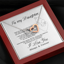 Load image into Gallery viewer, SO - TO MY DAUGHTER - Interlocked Two hearts
