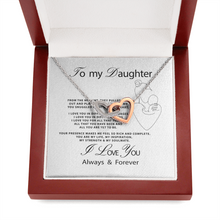 Load image into Gallery viewer, SO - TO MY DAUGHTER - Interlocked Two hearts

