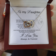 Load image into Gallery viewer, SO - TO MY DAUGHTER - Interlocked Two hearts
