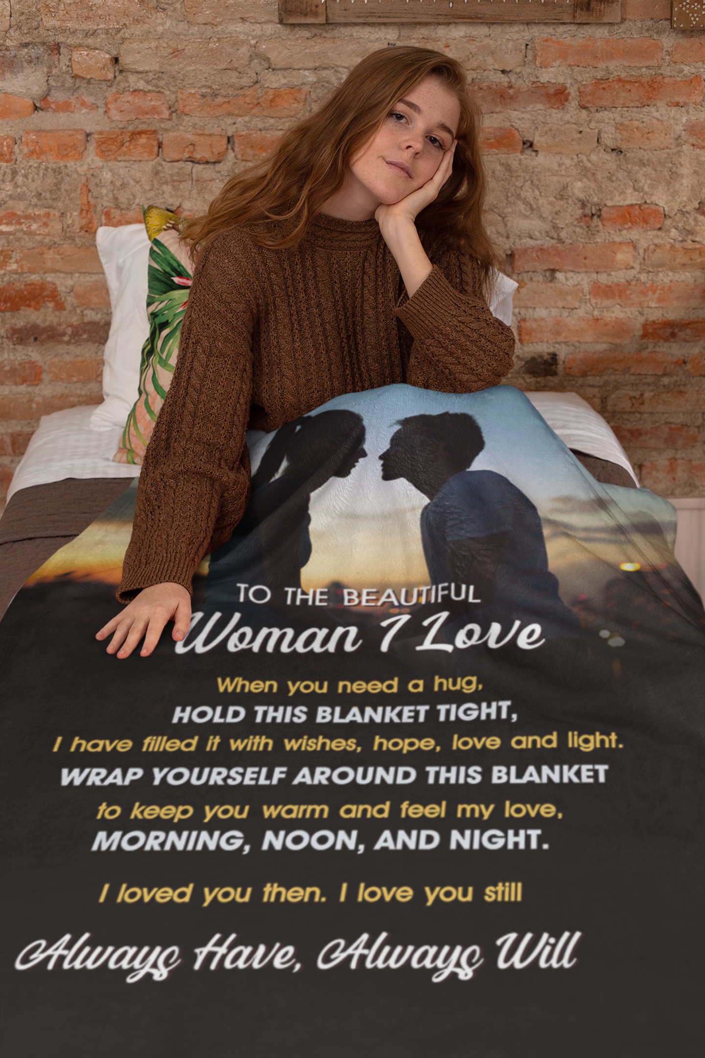 To the Woman I Love - Premium Blanket - BK