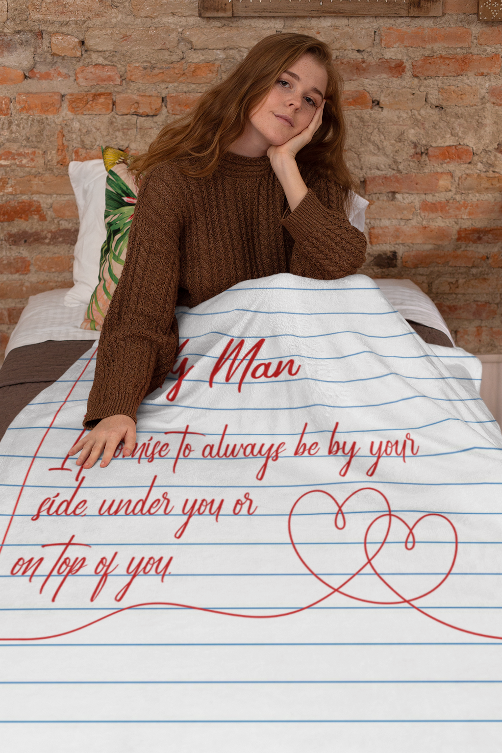 To My Man (Paper White Design) - Premium Blanket