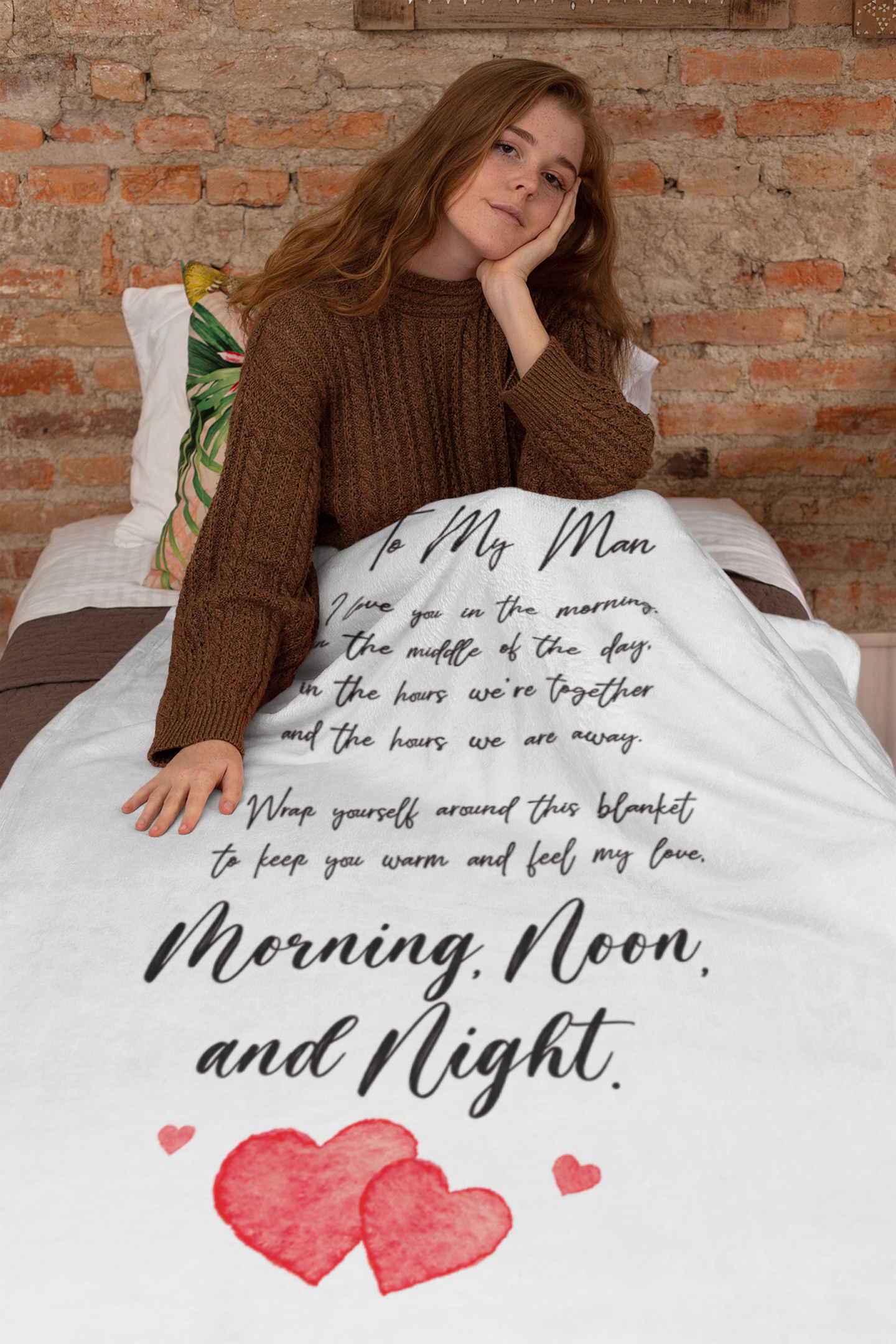 To My Man (white) -  Premium Blanket