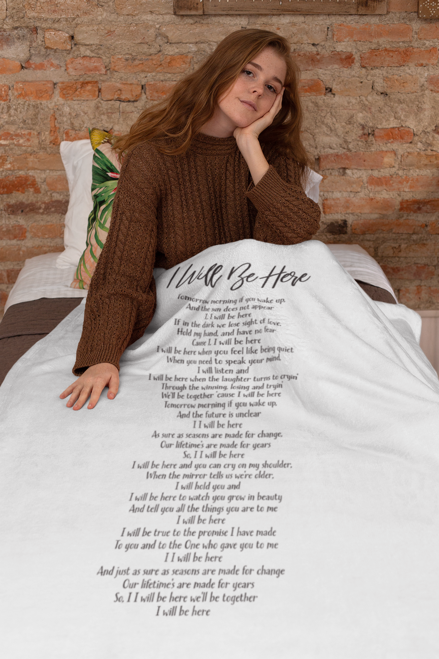 I Will Be Here Premium Fleece Blanket