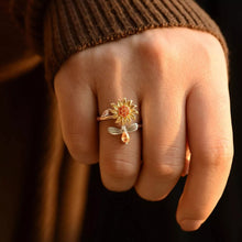 Load image into Gallery viewer, 925 Sterling Silver Sunflower Fidget Ring
