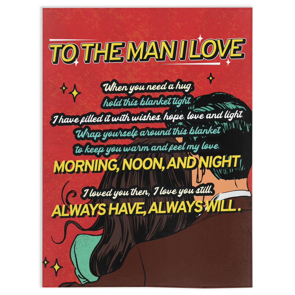 Retro To My Man - Fleece Blanket