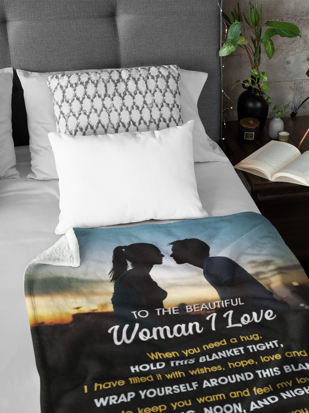 To the Woman I Love - Premium Blanket - BK