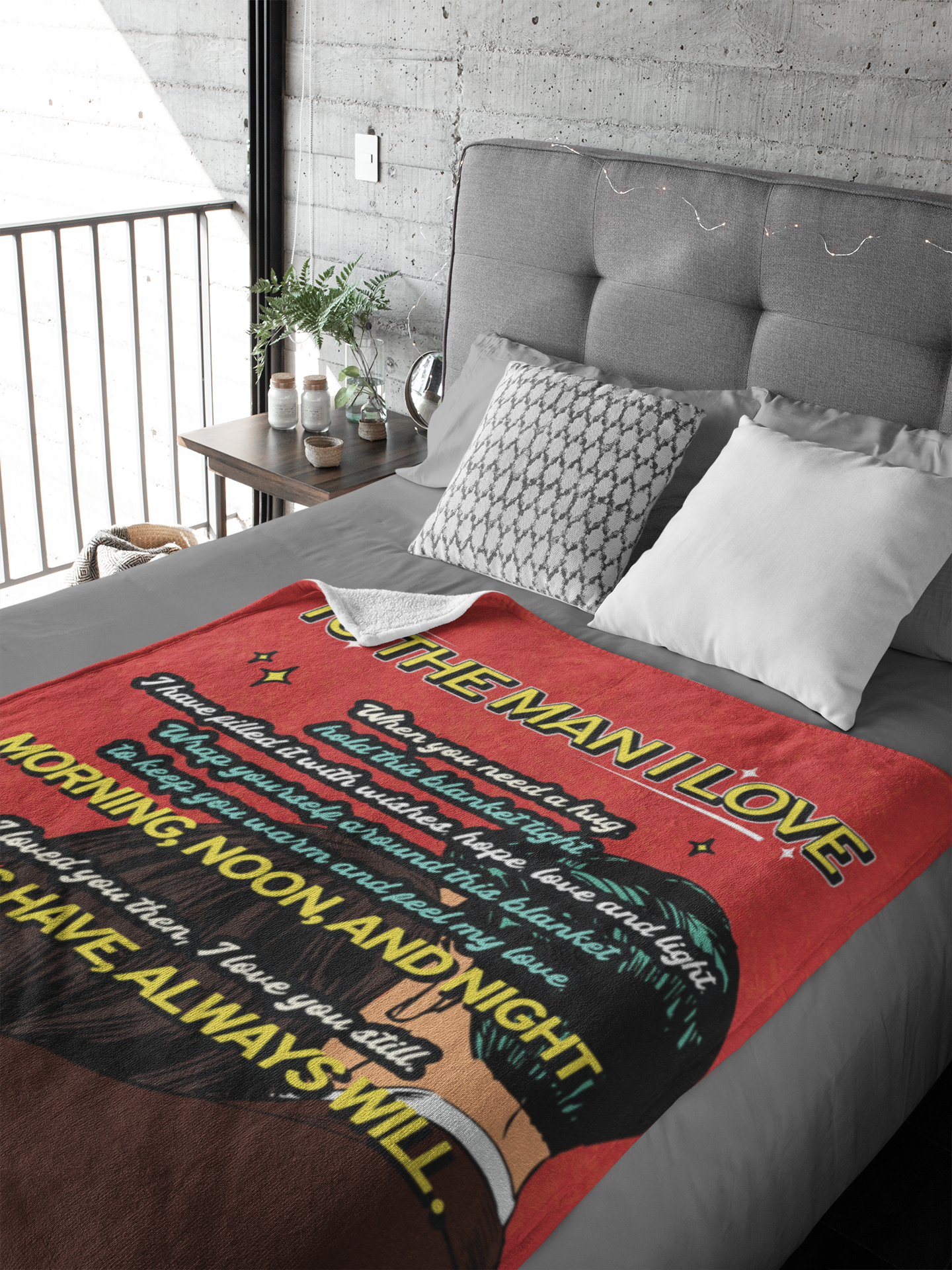 Retro To My Man - Fleece Blanket