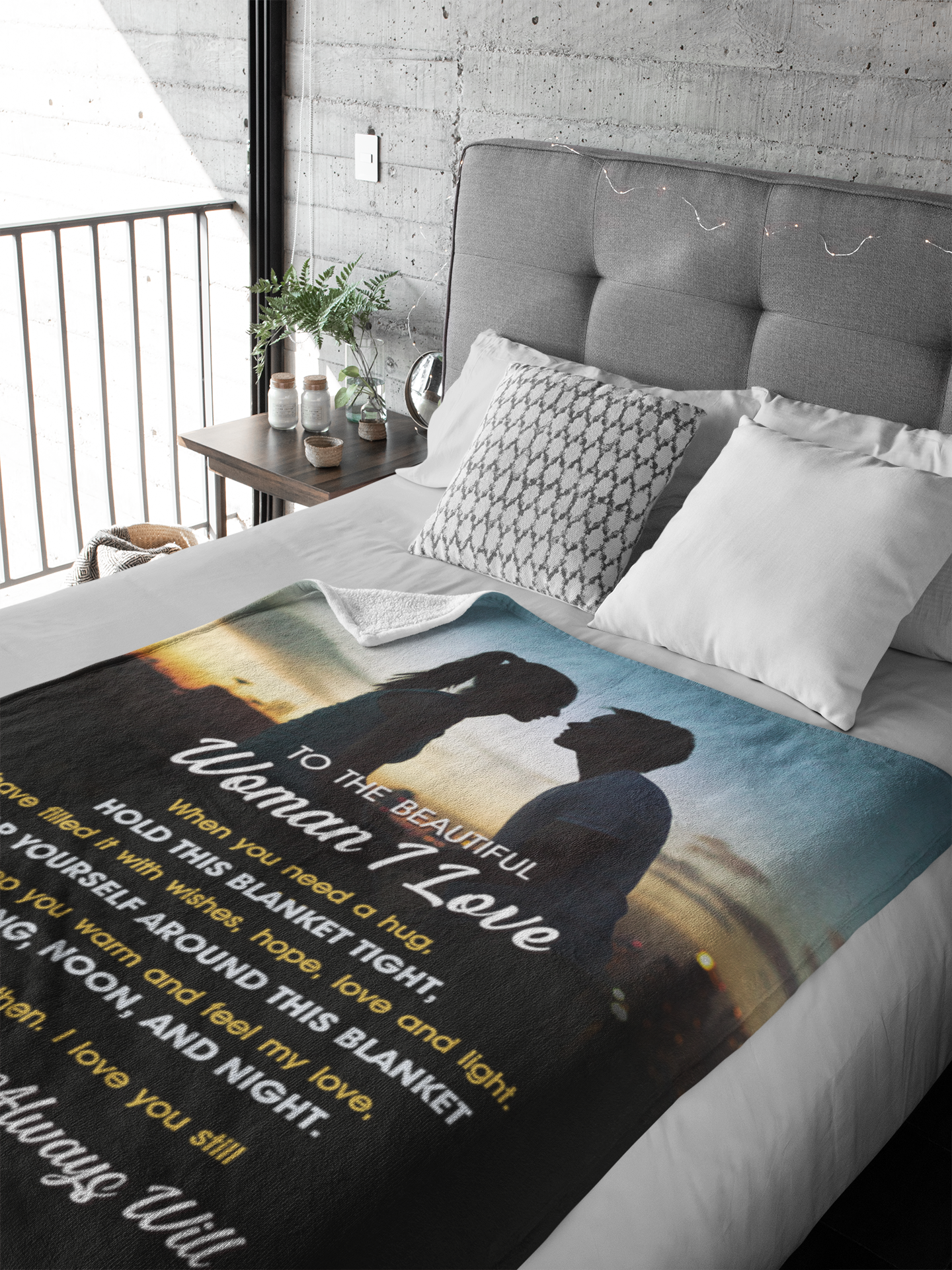 To the Woman I Love - Premium Blanket - BK