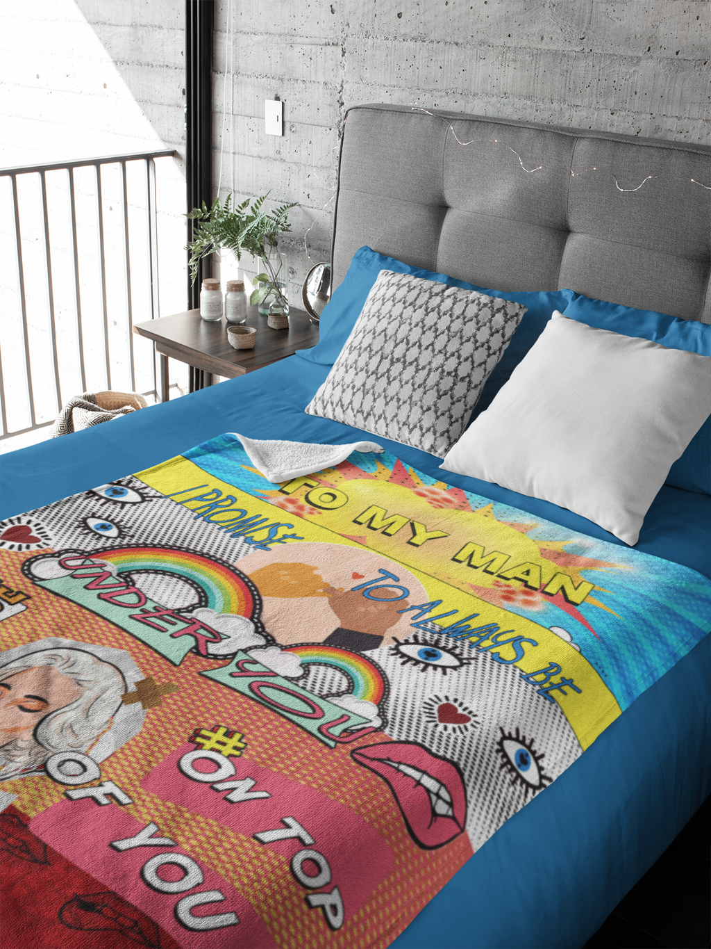 Pop Art - To My Man Promise  Premium Fleece Blanket