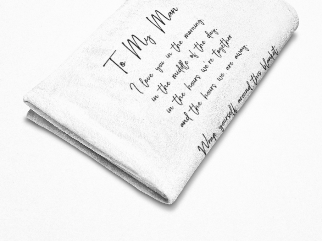To My Man (white) -  Premium Blanket