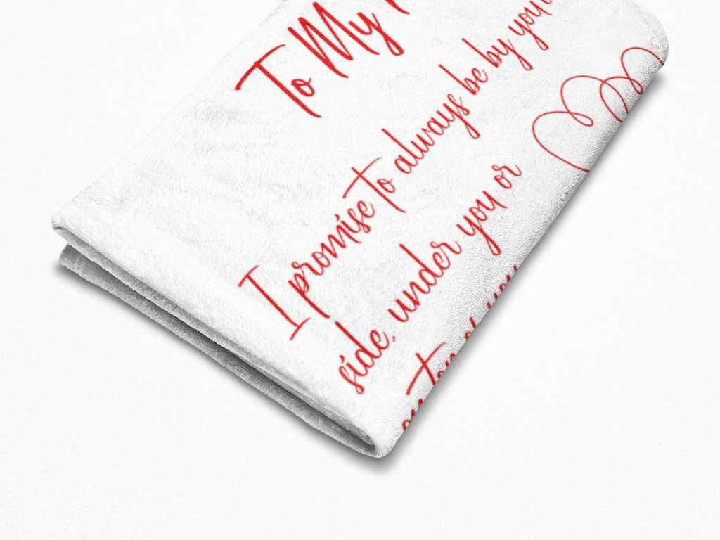 To My Man (Plain White Design) - Premium Blanket