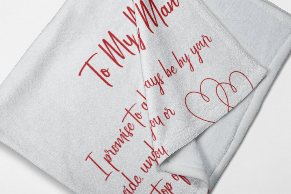 To My Man (Plain White Design) - Premium Blanket