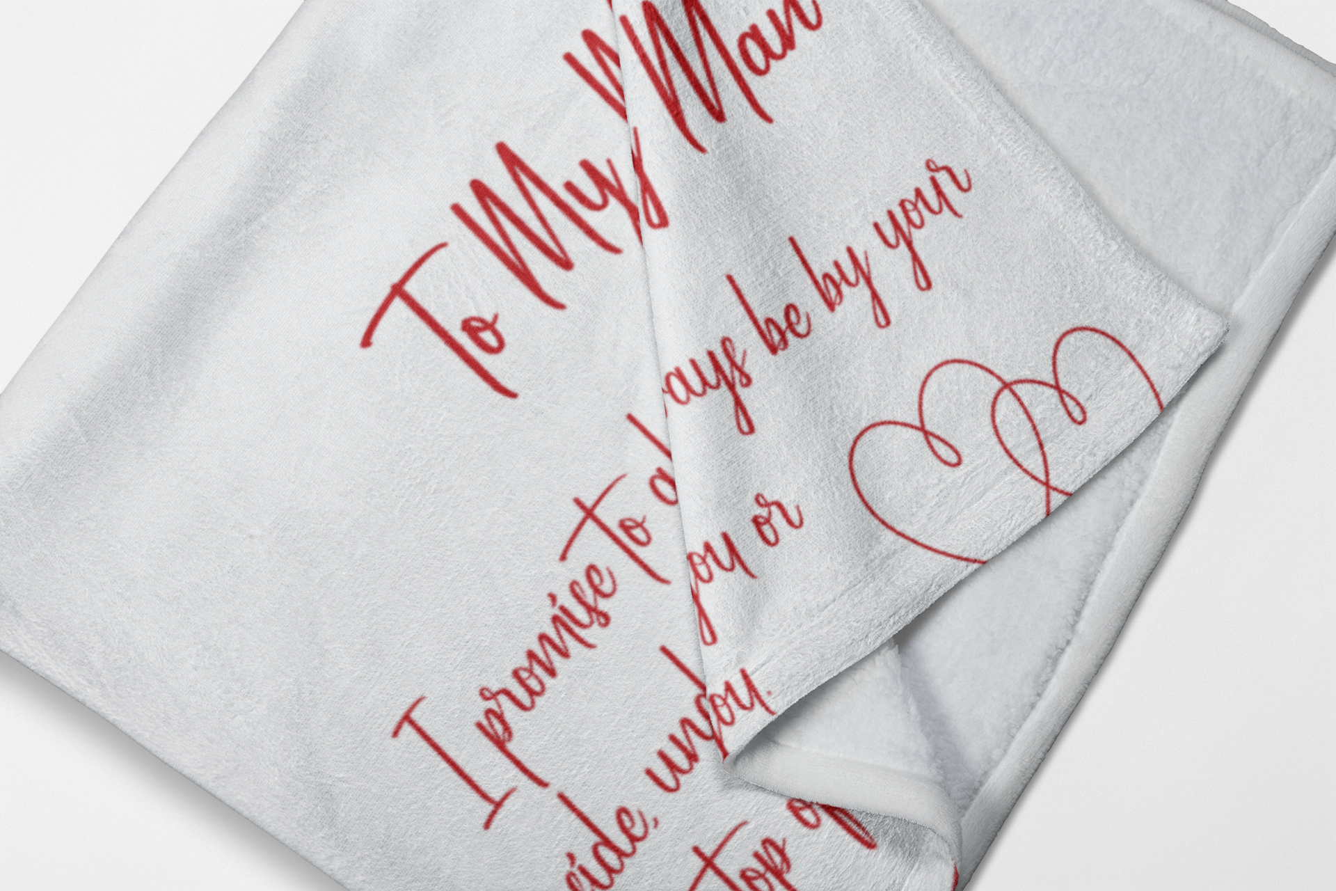 To My Man (Plain White Design) - Premium Blanket