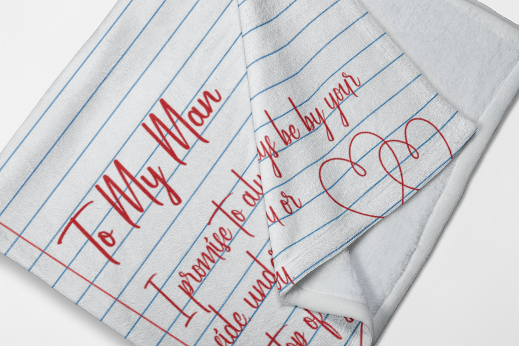 To My Man (Paper White Design) - Premium Blanket