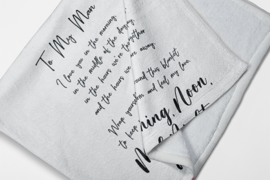 To My Man (white) -  Premium Blanket