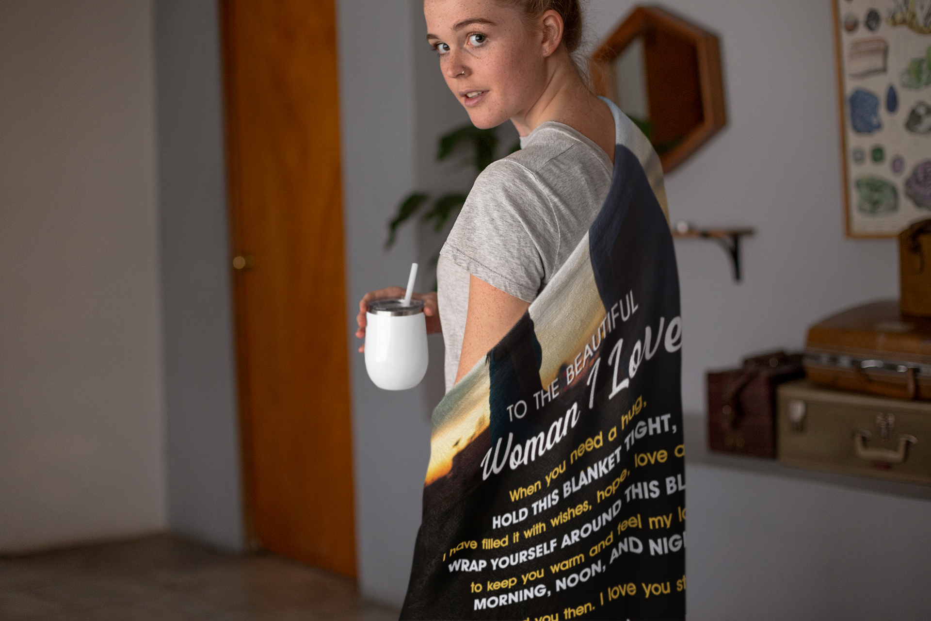 To the Woman I Love - Premium Blanket - BK