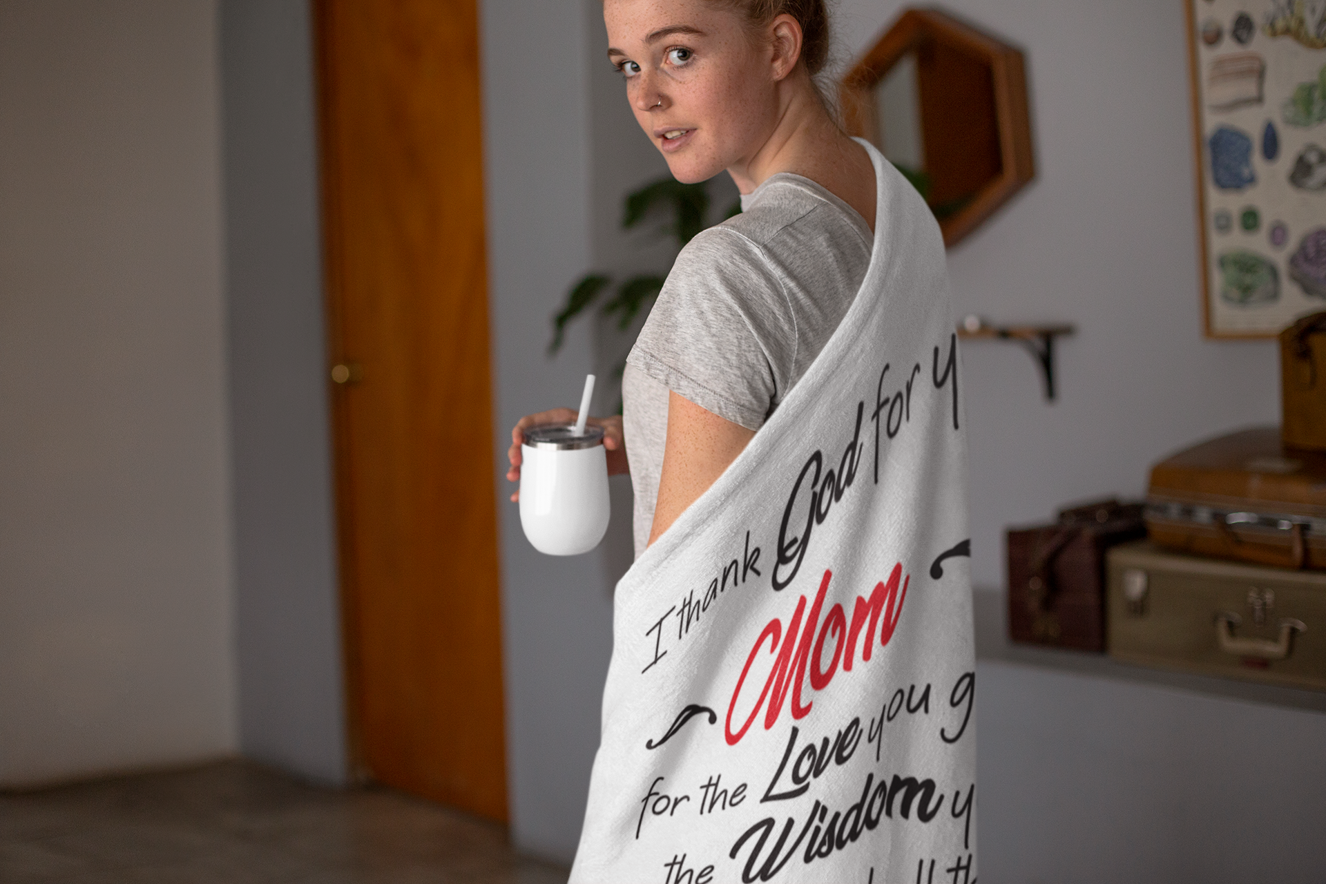 Mom Premium Fleece Blanket V