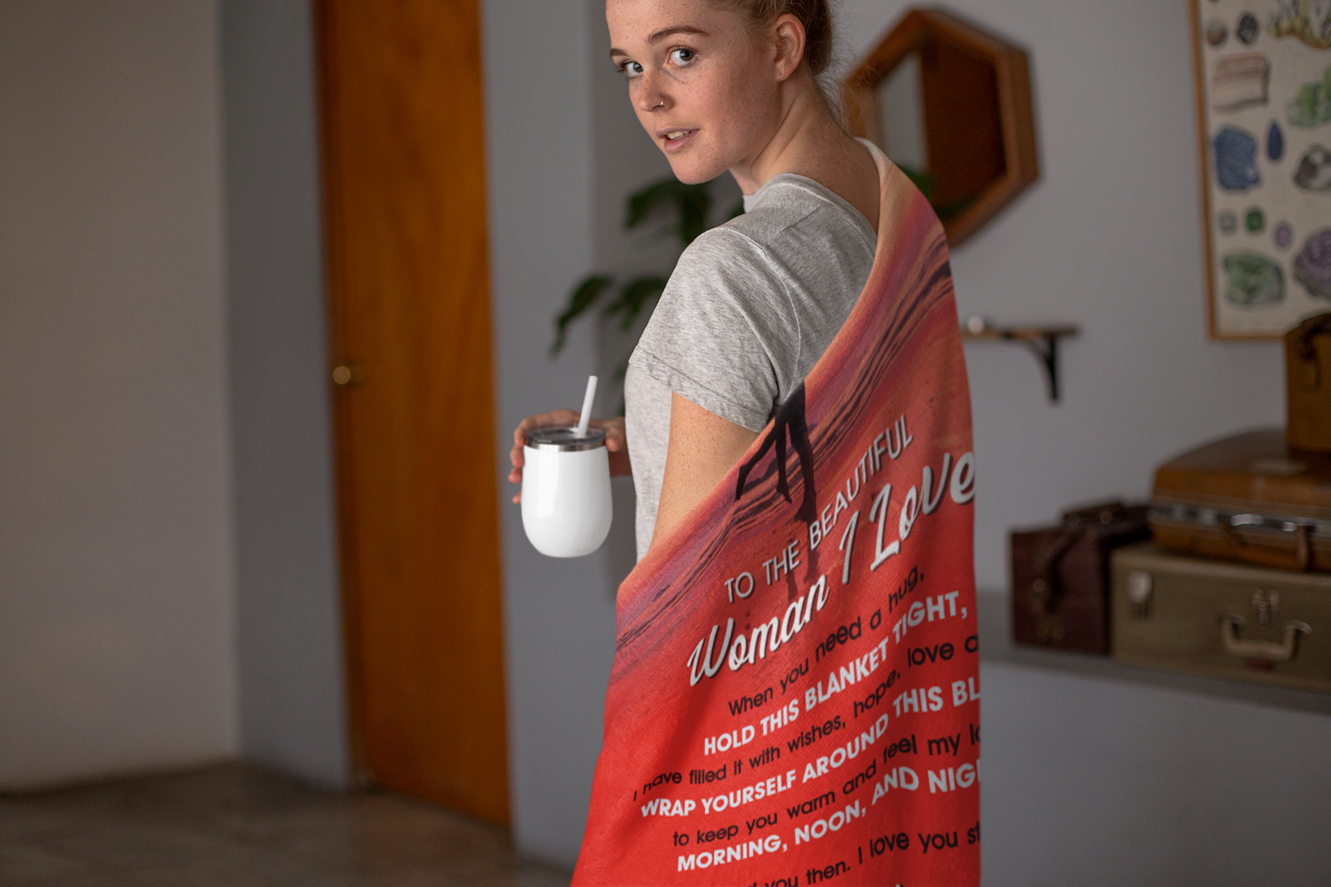 To the Woman I Love - Premium Blanket - RD