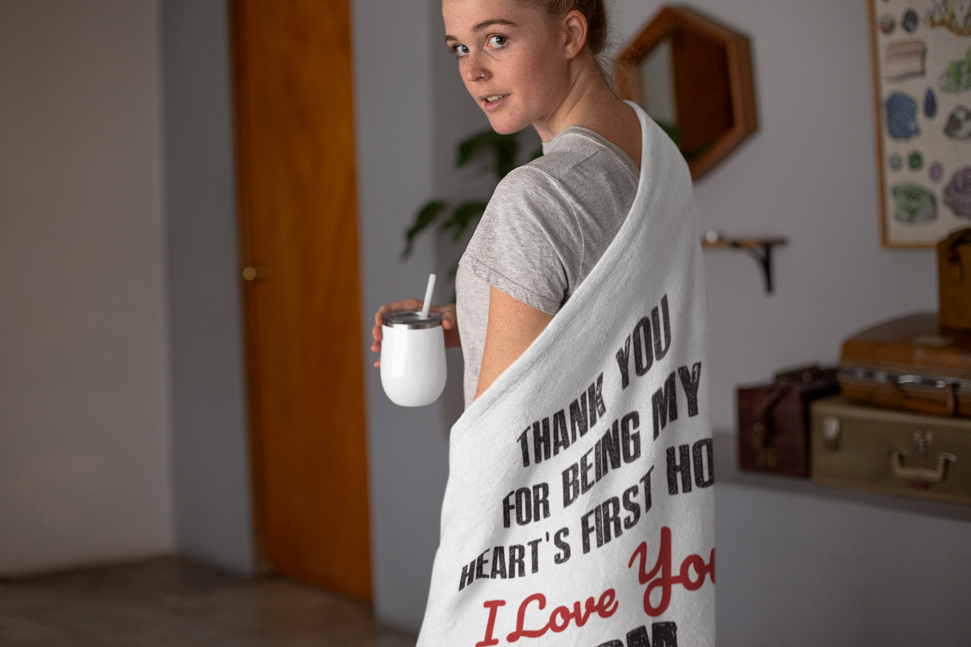 Mom Premium Fleece Blanket VIII