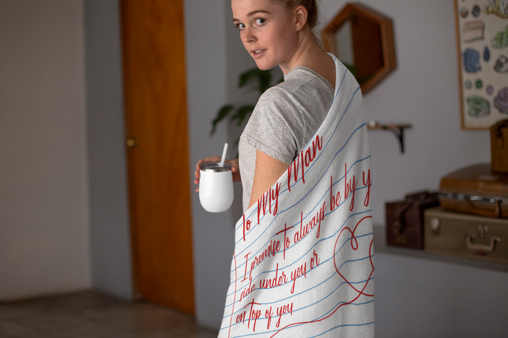 To My Man (Paper White Design) - Premium Blanket