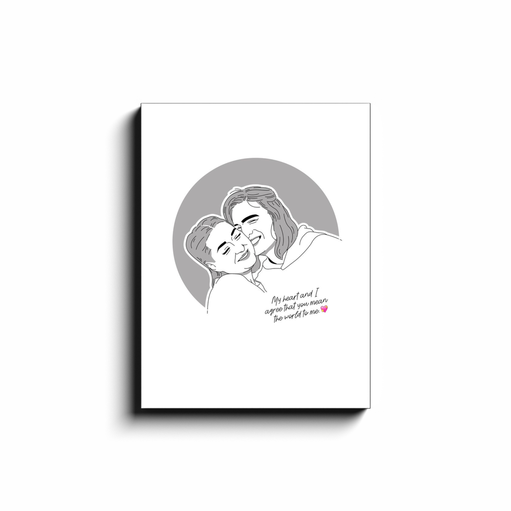Personalised Vexel Portrait Art - Canvas Wraps